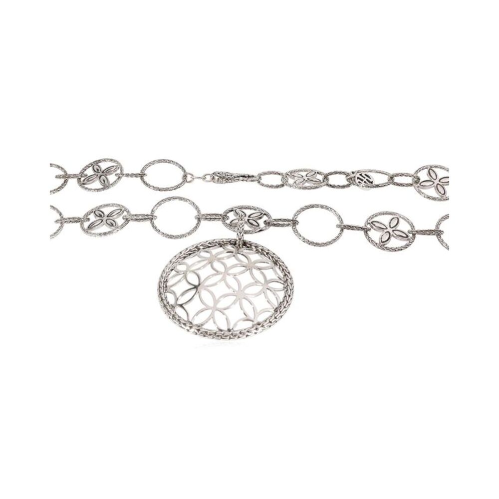 Pre Loved John Hardy Kawung Pierced Necklace in Sterling Silver with 50 mm Wide - Picture 7 of 8
